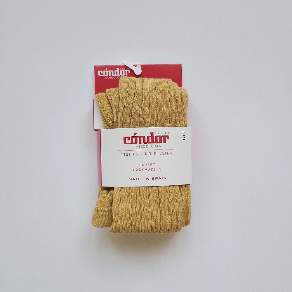 Condor Mustard Ribbed Tights
